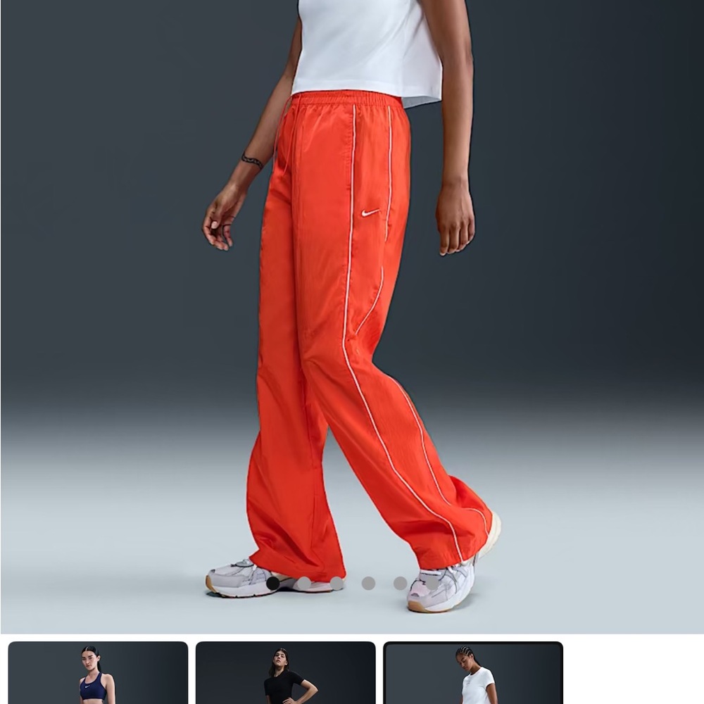 Nike Woven Vibrant Orange Windrunner Pants new